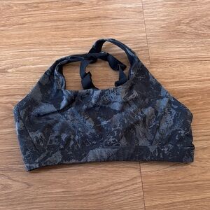 Lole Women's Black Patterned Sports Bra